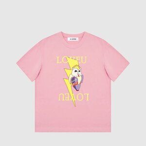 A Loveu Cartoon Lightning Pattern Short-Sleeved T-Shirt